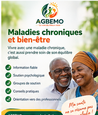 Affiche AGBEMO : maladies chroniques et bien-être